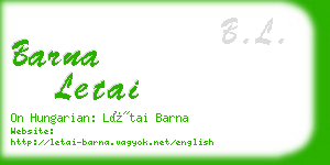 barna letai business card